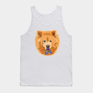 hipster dog chow-chow Tank Top